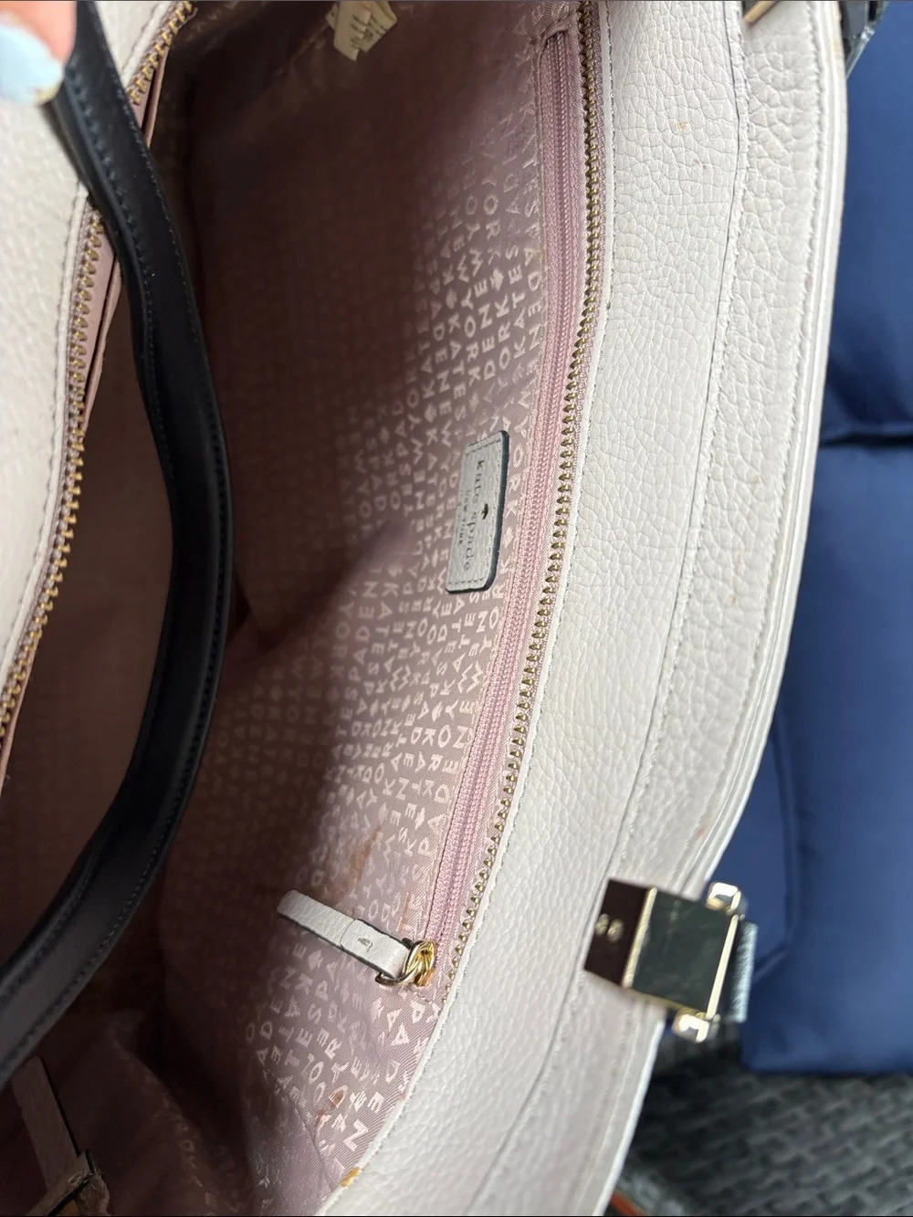 Kate Spade Cream and Black Bow Tote